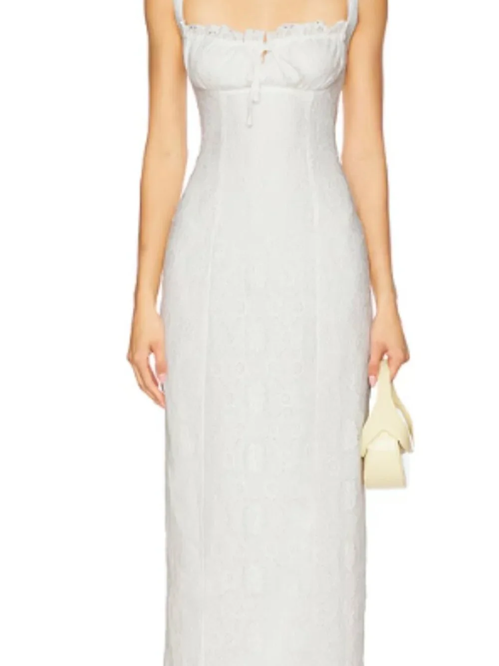 More to Come Revolve White dress, floral embroidery - Picture 3 of 7